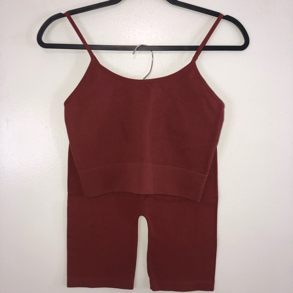 Two piece biker short & tank top